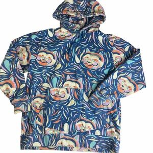 RIPNDIP tiger face print pullover Hoodie sweatshirt multicolored RARE small